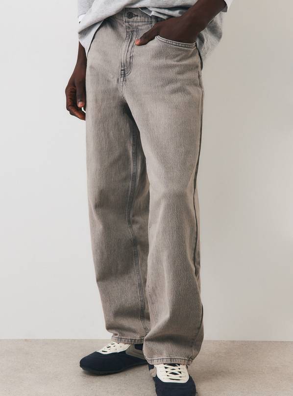Loose Fit Light Grey Jeans 40S